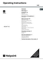 Hotpoint CIC 631 T X Operating Instructions Manual