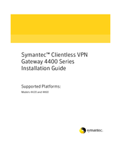 Symantec 4400 Series Installation Manual