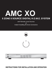 AMC XO Instructions For Installation And Operation Manual