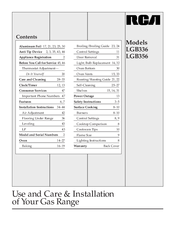 RCA LGB356 Use And Care & Installation Manual