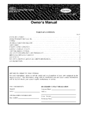 Carrier 40MBQB09C-3 Owner's Manual