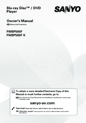 Sanyo FWBP505FP Owner's Manual