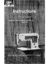 Singer Style-Mate 347 Instructions Manual
