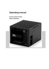 Thomann the box Control 10 Sub Operating Manual