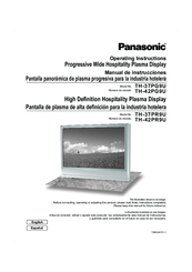 Panasonic TH-37PR9U Operating Instructions Manual