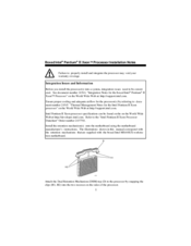 Intel Pentium II Xeon Installation Notes