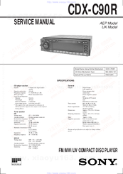 Sony CDX-C90R Service Manual