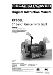 Record Power RPBG6L Original Instruction Manual
