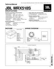 JBL MRX 518S Technical Manual