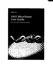 Sony PCV-E203 - Vaio Desktop Computer User Manual
