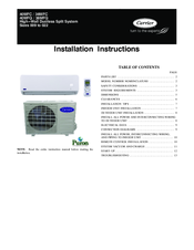 Carrier 40MFC Installation Instructions Manual