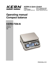 KERN FXN-N 6K -3 Operating Instructions Manual