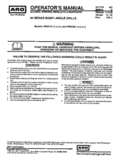 ARO DR051B series Operator's Manual