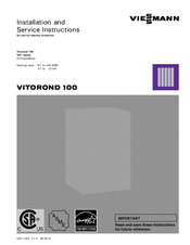 Viessmann Vitorond 100 Installation And Service Instructions Manual