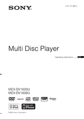 Sony MEX-DV1606U Operating Instructions Manual