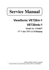 ViewSonic VE720m-1 Service Manual