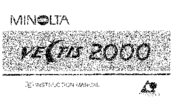 Minolta VECTIS 2000 Instruction Manual