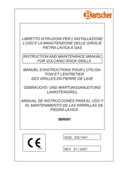 Bartscher GG780 Instruction And Maintenance Manual