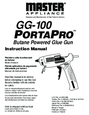 Master Appliance PORTAPRO GG-100 Instruction Manual