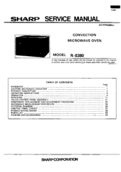 Sharp R-8380 Service Manual