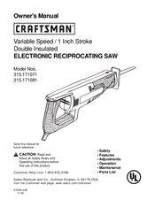 Craftsman 315.171071 Owner's Manual
