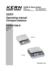 KERN FOB-N series Operating Manual