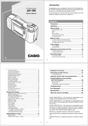 Casio QV-700 Owner's Manual