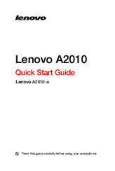 Lenovo A2010-a Quick Start Manual