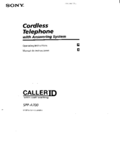 Sony SPP-A700 Operation Manual