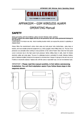 Challenger APFWKGSM Operating Manual