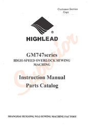 HIGHLEAD GM747-4 Instruction Manual Parts Catalog