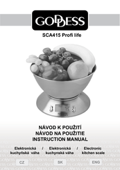 Goddess SCA415 Profi life Instruction Manual