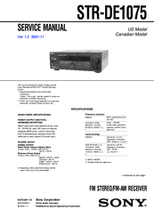 Samsung STR-DE1075 Service Manual