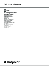 Hotpoint FDIS 11210 AQUARIUS Operating Instructions Manual