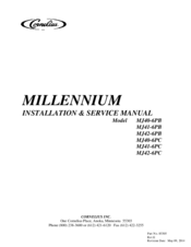 Cornelius MILLENNIUM MJ40-6PB Installation & Service Manual