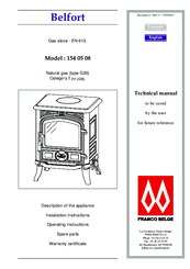 FRANCO BELGE Belfort 154 05 08 Technical Manual