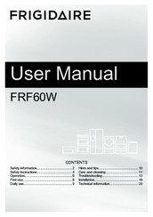 Frigidaire FRF60W User Manual