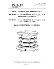 Dialight D1RW-G13-006 Installation And Maintenance Manual