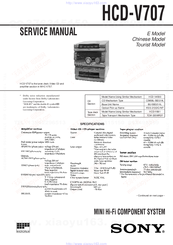 Sony HCD-V707 Service Manual