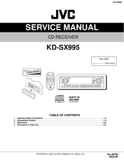 JVC KD-SX995 Service Manual