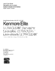 Kenmore Ultraclean 665.1279 Use And Care Manual