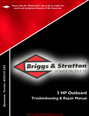 Briggs & Stratton 5 HP Troubleshooting & Repair Manual