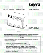 Sanyo EM-C1900M Service Manual