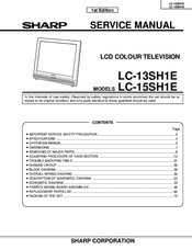 Sharp LC-13SH1E Service Manual
