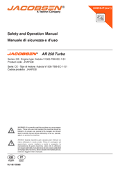Jacobsen AR 250 Turbo Safety And Operation Manual
