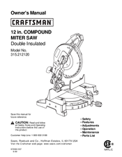Craftsman 315.212120 Owner's Manual