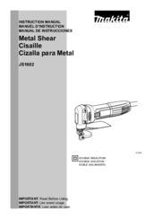 Makita JS1602 Instruction Manual