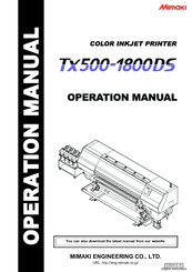 MIMAKI TX500-1800DS Operation Manual