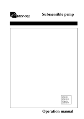 Zehnder Pumpen ZM 280 A Operation Manual