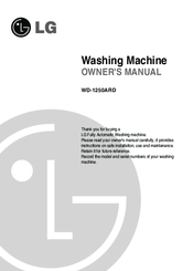 LG WD-1250ARD Owner's Manual